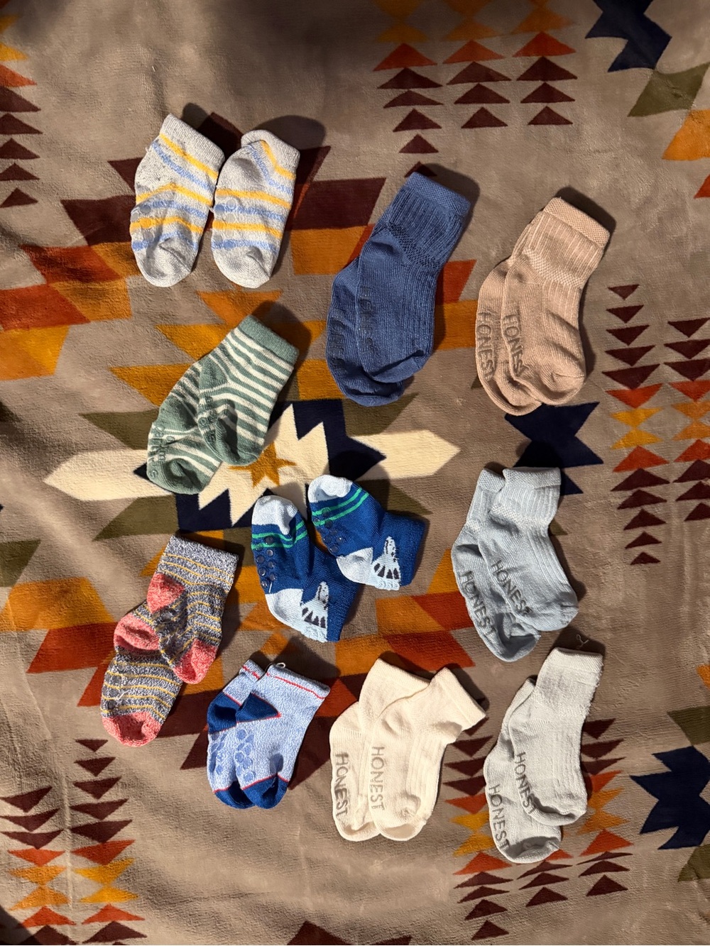 Carter's Baby Sock Bundle in Blue, Green, Pink, Gray, Cream